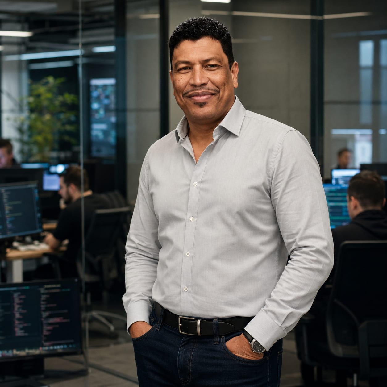 Ed Carlos C. no escritório